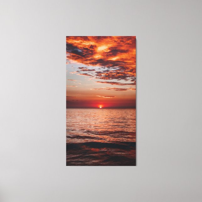 Zazzle sky sea sun canvas print (Front)