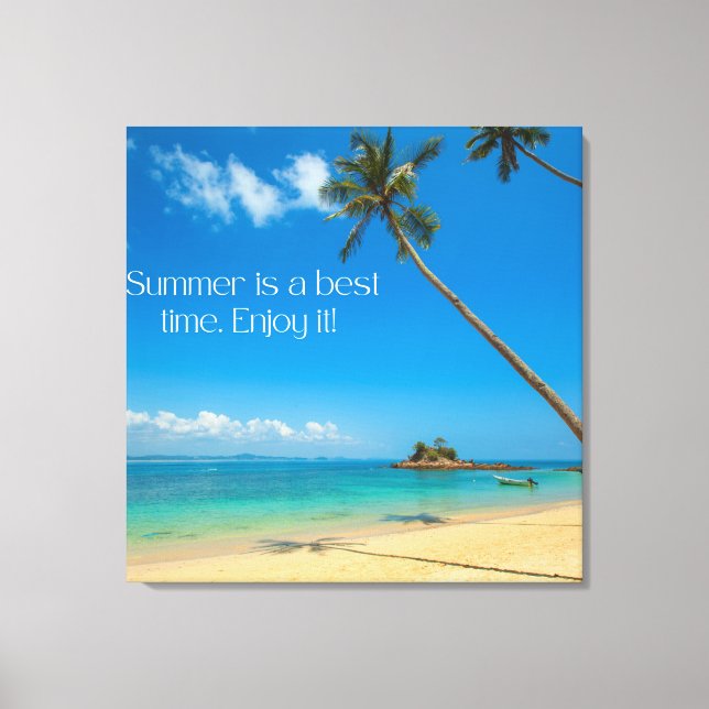 Zazzle summer enjoy it  canvas print (Front)