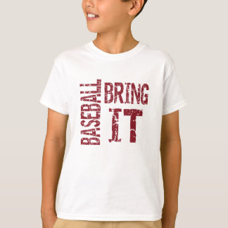 Zazzle Unisex Kids Baseball Bring It Tee (red)
