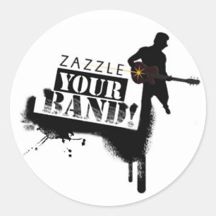 Zazzle Your Band Classic Round Sticker
