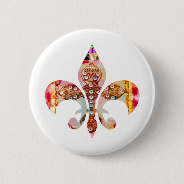 ZazzleRocks: Fleur-de-Lis Series 2 Inch Round Button (Front)