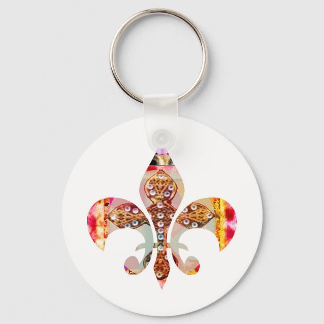 ZazzleRocks: Fleur-de-Lis Series Keychain (Front)