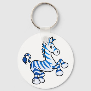 Zazzling Zebra Keychain