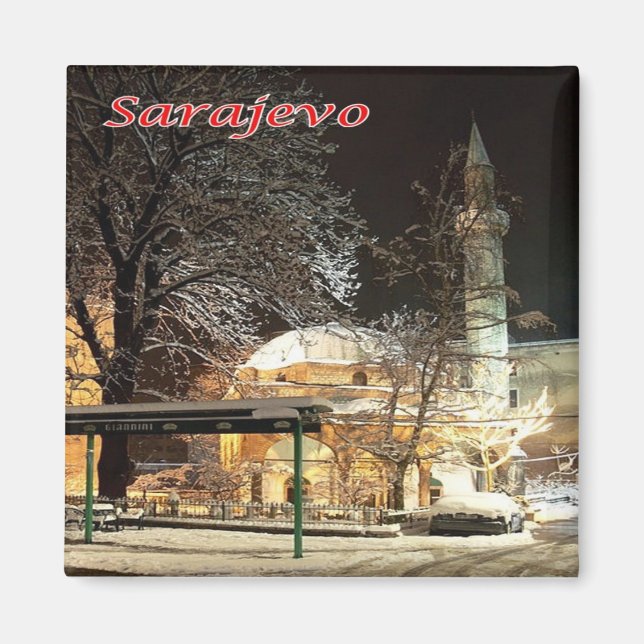 zBA003 MOSQUE FERHAD-BEGOVA Bosnia Herzegovina, Magnet (Front)
