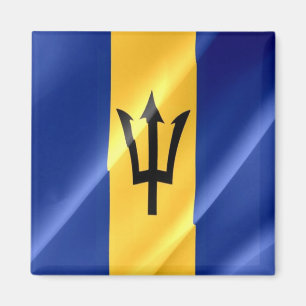 zBB002 BARBADOS, Waving Flag, America, Fridge Magnet