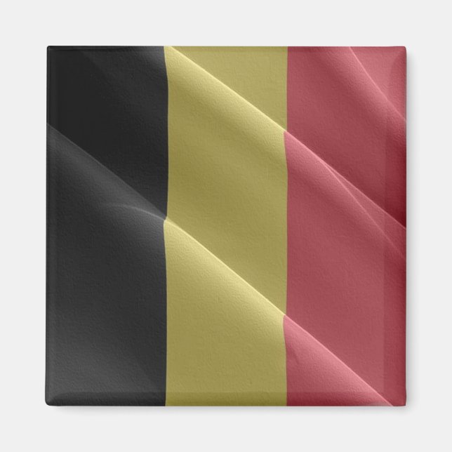 zBE002 BELGIAN waving FLAG Belgium, Fridge Magnet (Front)