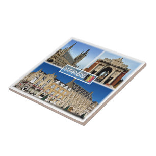 zBE004 YPRES - LAKENHAL Flanders Fields Museum Tile