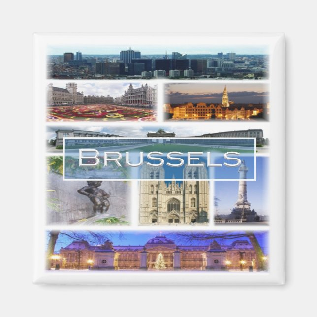 zBE006 BRUSSELS Belgium, Fridge Magnet (Front)