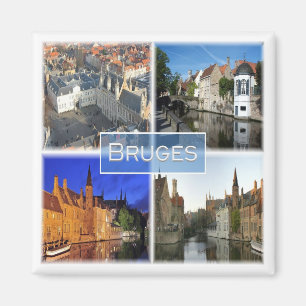 zBE007 BRUGES Belgium, Fridge Magnet