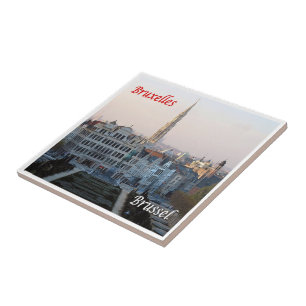 zBE031 BRUSSELS BRUXELLES panorama Belgium Tile