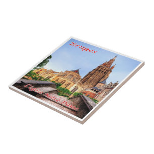 zBE038 BRUGES The Notre Dame, Belgium, Tile