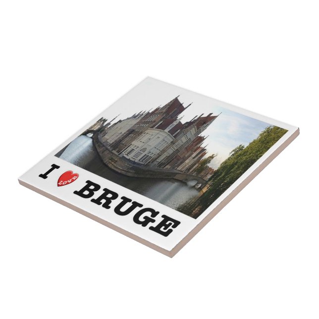 zBE040 BRUGES The Spiegelrei and Langerei Belgium  Tile (Side)