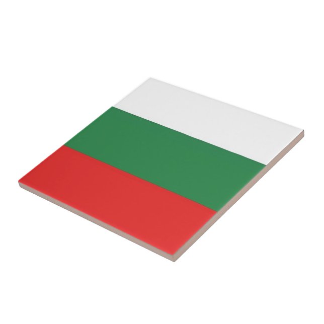 zBG001 BULGARIAN FLAG, Bulgaria, Tile (Side)