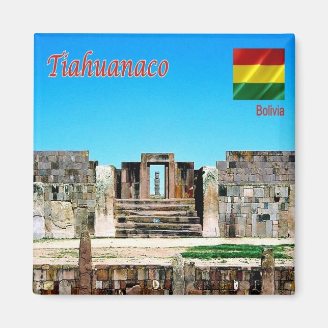 zBO013 TIAHUANACO, Bolivia, America, Fridge Magnet (Front)
