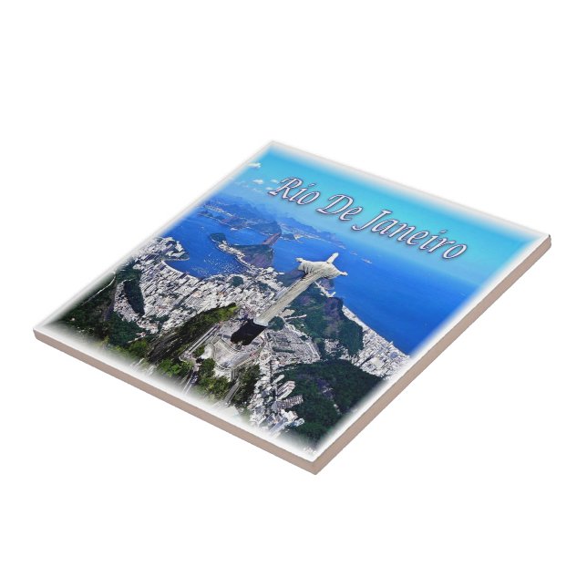 zBR005 RIO DE JANEIRO, Christ Redeemer, Tile (Side)