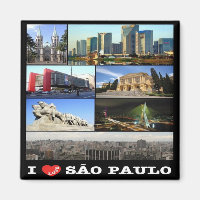 zBR010 SAO PAULO I Love, Mosaic, Brazil, Fridge