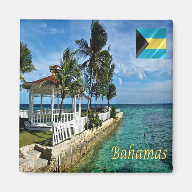 zBS012 BAHAMAS, Panorama, America, Fridge Magnet (Front)