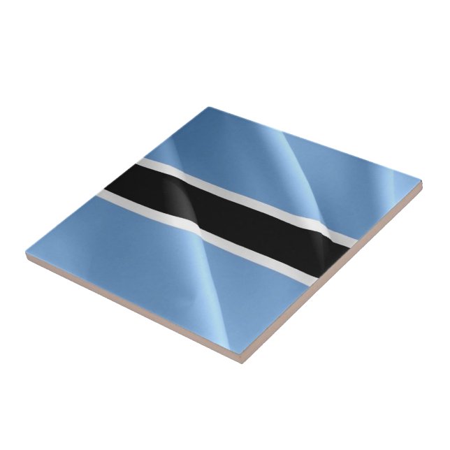 zBW002 BOTSWANA WAVING FLAG, Africa, Tile (Side)