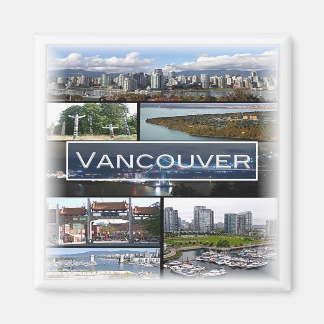 zCA009 mosaic of VANCOUVER in Canada, Fridge Magnet (Front)