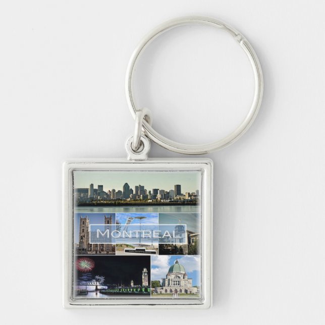 zCA010 MONTREAL, Mosaic, Canada, America, Keychain (Front)