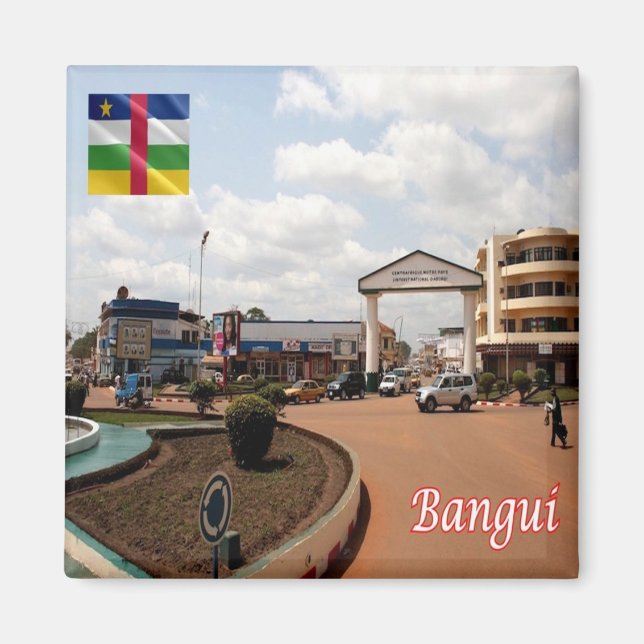 zCF009 BANGUI, Central African Republic, Fridge Magnet (Front)