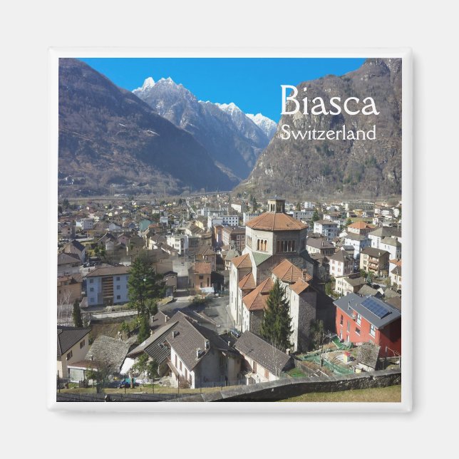 zCH006 BIASCA, Switzerland, Fridge Magnet (Front)