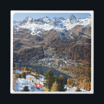 zCH018 SAINT-MORITZ Switzerland, Fridge Magnet<br><div class="desc">Here you will find the souvenir of your vacation. (zCH018 SAINT-MORITZ Switzerland fridge magnet). Amaze friends and relatives with the unique souvenirs from your great trip. Try us. #LeoPepeDesign - saint-moritz aerial view,  europe swiss,  leopepedesign,  travel trip photo tourism,  gift souvenir gadget fridge magnet.</div>