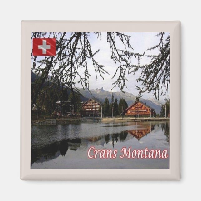 zCH024 CRANS MONTANA Suisse - Aimant frigo (Devant)