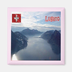 zCH028 LUGANO Lake - Switzerland - Fridge Magnet
