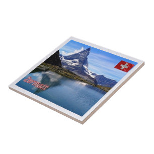 zCH035 ZERMATT Lake See Swiss - Tile