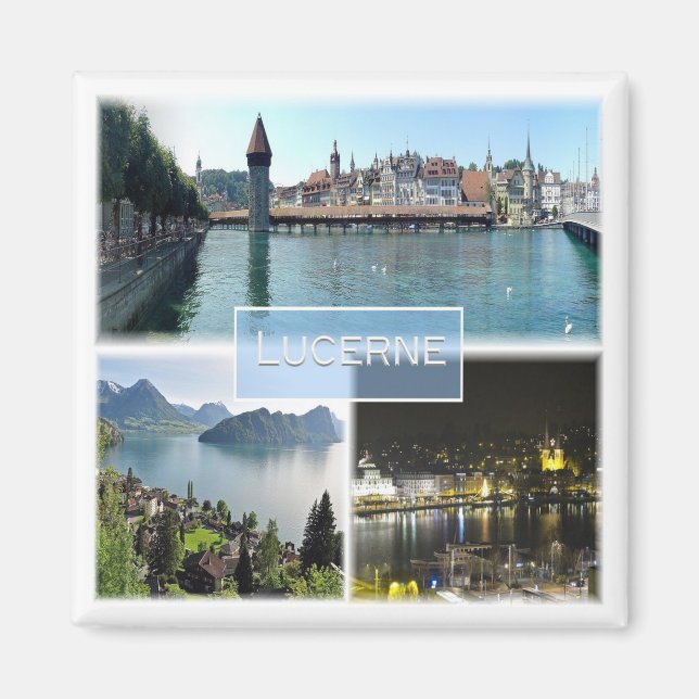 zCH043 LUCERNE Switzerland - Fridge Magnet (Front)