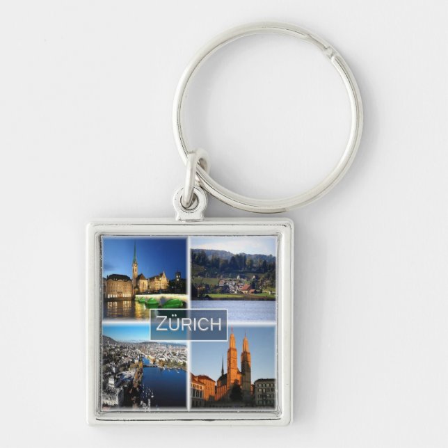 zCH046 ZURICH Swiss Switzerland, Keychain (Front)