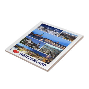 zCH049 I LOVE Switzerland - Tile