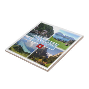 zCH051 INTERLAKEN Lake Thun Thunerse Swiss, Tile