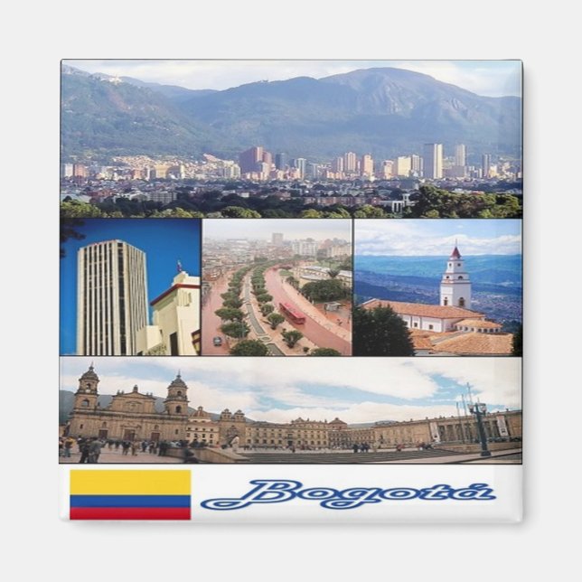 zCO011 BOGOTA', Colombia, Mosaic, America, Fridge Magnet (Front)