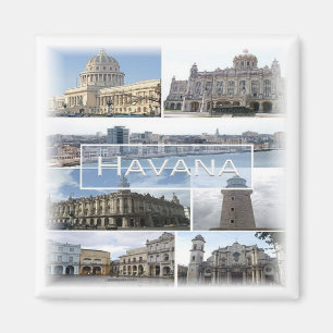 zCU004 HAVANA, Mosaic, Cuba, America, Fridge Magnet