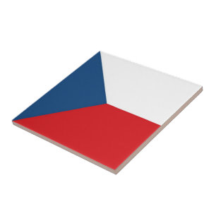 zCZ001 CZECH FLAG, Czech Republic, Tile