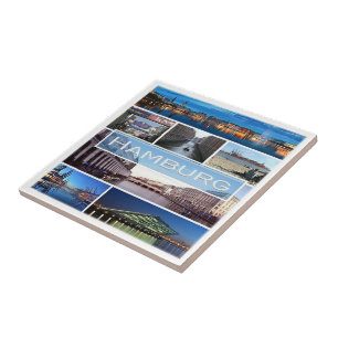 zDE003 mosaic of HAMBURG in Germany Europe, Tile