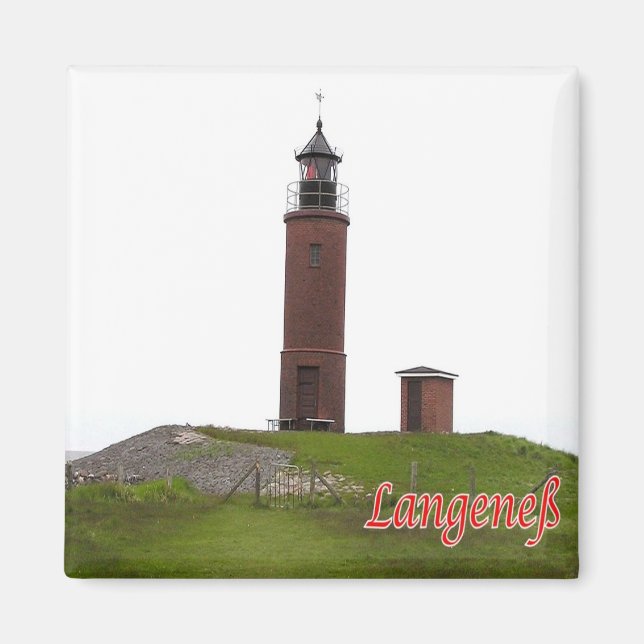 zDE063 LANGENESS LIGHTHOUSE Frisian islands  Magnet (Front)