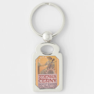 Zdenka Cerny poster by Alphonse Mucha Keychain