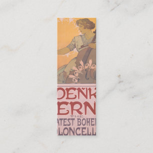 Zdenka Cerny poster by Alphonse Mucha Mini Business Card