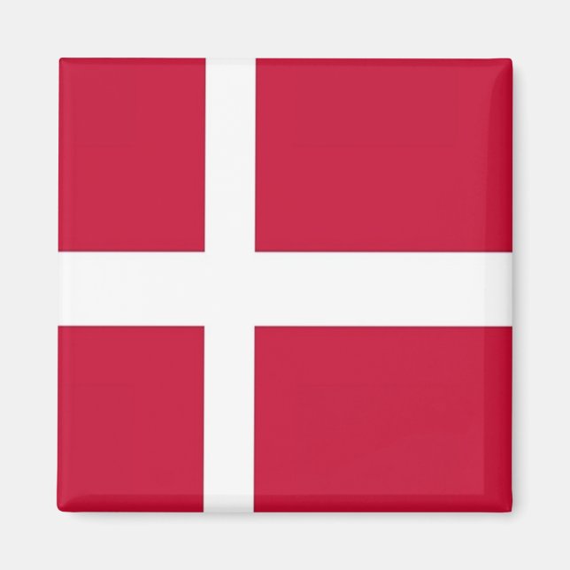 zDK001 DANISH FLAG, Denmark, Fridge Magnet (Front)