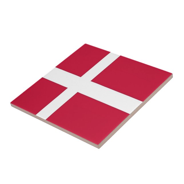 zDK001 DANISH FLAG, Denmark, Tile (Side)