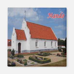 zDK010 MANDØ KIRK Frisian Islands Denmark,  Fridge Magnet