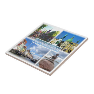 zDK013 COPENHAGEN Tivoli Garden Amalienborg County Tile