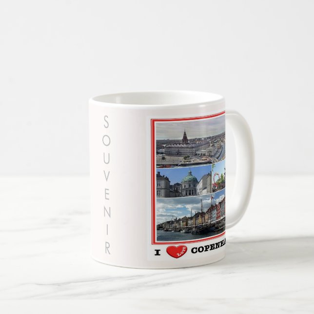 zDK014 COPENHAGEN KOPENHAGEN I LOVE, Coffee Mug (Front Right)
