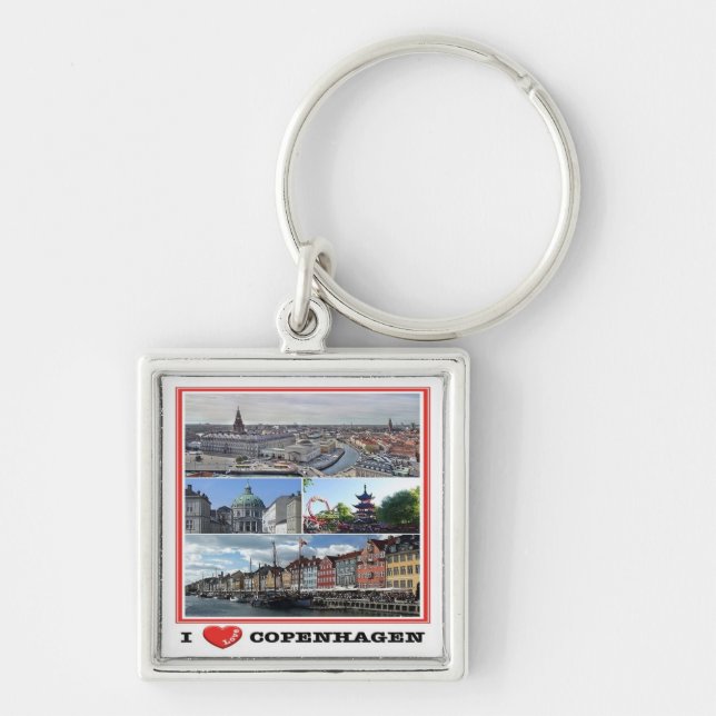 zDK014 COPENHAGEN KOPENHAGEN I Love, Keychain (Front)