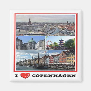 zDK014 COPENHAGUE KOPENHAGEN I Love, Aimant frigo