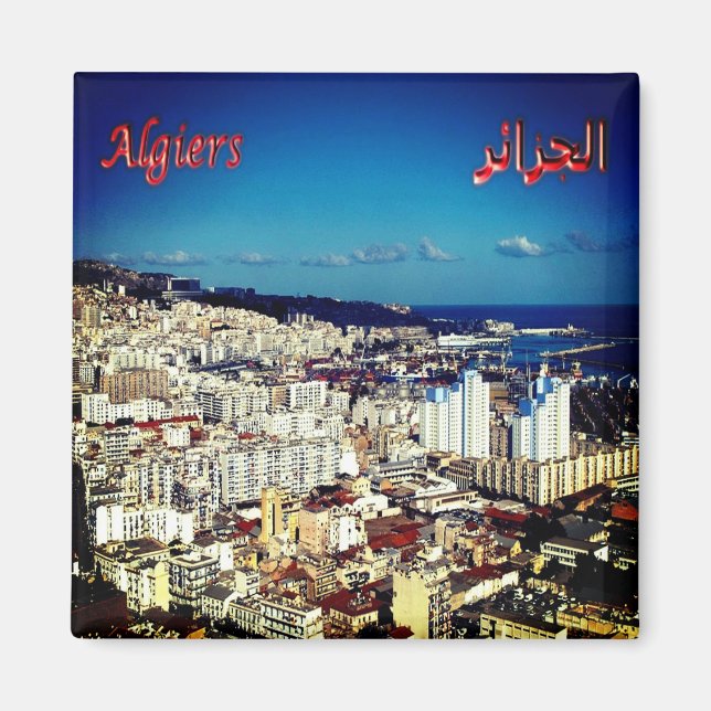 zDZ003 ALGERI, Algeria, Africa, Fridge Magnet (Front)