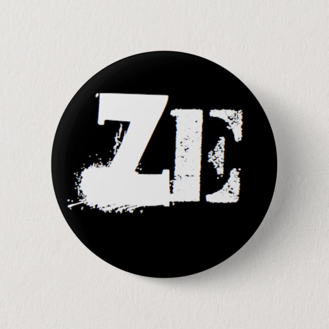 "Ze" is my pronoun 2 Inch Round Button (Front)